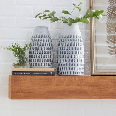 Gray Ceramic Patterned Urn-Shaped Table Vase Set