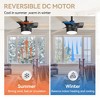 Airsurfer 52" Modern Ceiling Fan with 22W LED Light, 3-Blade Black and Wood Finish, Remote Control, Quiet Motor for Living Room, Bedroom, or Kitchen - 3 of 4