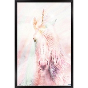 Trends International Pink Unicorn Framed Wall Poster Prints - 1 of 4