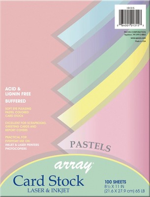 Printworks® Multi-Colored Cardstock - 50 Pack - Pastel, 8.5 in x 11 in -  Fred Meyer
