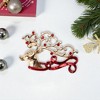 Unique Bargains Christmas Brooches YNCP7263 Alloy Dripping Wax Gold Tone Red 1.81"x1.26" 1 Pc - 2 of 4