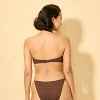 Women's Medallion Jacquard Double Center Front Keyhole Bandeau Bikini Top - Wild Fable™ Brown - 2 of 3