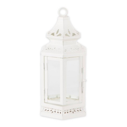 Iron Victorian Outdoor Lantern White - Zingz & Thingz - image 1 of 4