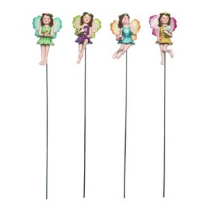 Transpac Resin Fairy Garden Pick Set of 4 Spring Home Decorations - 1 of 1