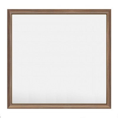 Apmir High-Strength Tempered Glass and Aluminum Alloy Framed French Cleat Mounted Wall Decor Mirror in matte black with 5-Year Warranty