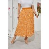 Coolmee Womens Plus Size Maxi Skirt Long Shirring Pleated Skirts Elastic High Waisted A Line Skirts - 4 of 4
