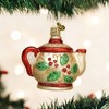 Old World Christmas Glass Blown Christmas Ornament, Holly Teapot (With OWC Gift Box) - 3 of 3