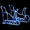 vidaXL Christmas Decoration Lighted Reindeer and Sleigh with LEDs Acrylic - Blue 16.9" x 4.3" x 21.7" (2 pcs) - 4 of 4