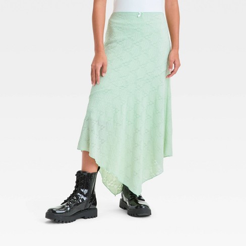 Target green midi skirt sales