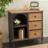 Farmhouse Wood Cabinet Black - Olivia & May - 2 of 4