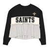 NFL New Orleans Saints Girls' Crew Neck Fleece Sweatshirt - 2 of 3