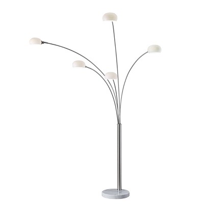 86" Luna Arc Lamp (Includes Light Bulb) Silver - Adesso