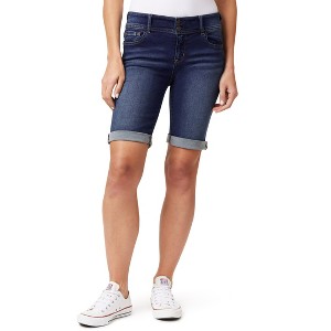 WallFlower Women's Ultra Denim Bermuda Shorts 9" Mid-Rise Insta Soft Juniors (Available in Plus Sizes) - 1 of 3