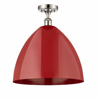 Plymouth Dome - 1 Light Semi-Flush Mount In Industrial Style-18.75 Inches Tall and 16 Inches Wide