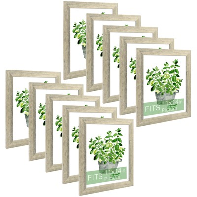 Golden State Art 11X14 MDF Picture Frame 0.59 Inch Thickness for 11x14 Photo - Pack of 10