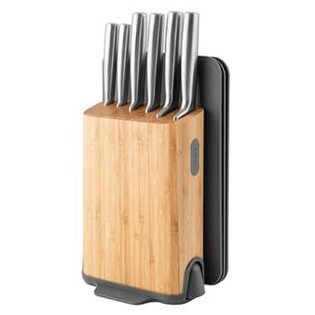 Joseph Joseph 5pc Elevate Steel Block Knife Set With In-drawer Bamboo  Storage Tray Natural Wood : Target