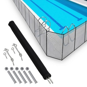 COZONY 4FT x 12FT Pool Safety Fence, 320GSM  Mesh & Stainless Frame, Removable Pool Barrier - 1 of 4