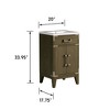 Cesicia Black Oak Cabinet with Solid Wood Frame, Carb P2 Plywood Body, 2 Drawers, and Soft-Closing Hardware - 3 of 4
