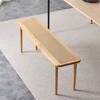 Wood Benches Simple Solid Wood Sleeper Chairs Rattan Woven Shoe Stool For Restaurants Living Rooms Hallways - 3 of 4