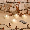 LumaBase Extra-Large Battery-Operated Tea Lights with Remote Control, White - Set of 4 - 2 of 4