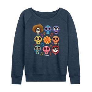 Women's - Coco - Musical Skulls Lightweight French Terry Slouchy - 1 of 4