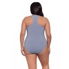 S3 Swim Smoothing Ribbed High Neck Snap Front One Piece Swimsuit - Sculpt, Support, Smooth - 3 of 3