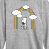 Boys' - Peanuts - Snoopy Looking Up Rainbow Long Sleeve Graphic T-Shirt - 2 of 4