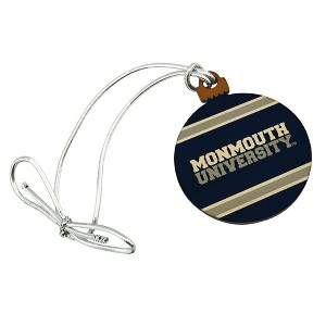 Monmouth University Official Stripes Mini Small Tiny Wood Christmas Tree Holiday Ornament - 1 of 4
