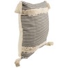 Northlight 17" Beige and Black Striped Square Throw Pillow with Tassels - 3 of 4