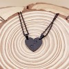 2-Piece Heart Puzzle Necklace Set - Stainless Steel Matching Couple Jewelry for Him & Her - 3 of 4