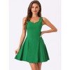 INSPIRE CHIC Women's Sleeveless Sweetheart Neck Fit and Flared A Line Cocktail Dress - 2 of 4