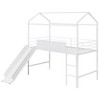 Twin Size Metal Loft Bed with Two-sided Writable Wooden Board - 4 of 4