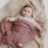 Luxury 100% Organic Cotton Pointelle Baby Receiving Swaddle Blanket for Infants Boys and Girls - 2 of 4