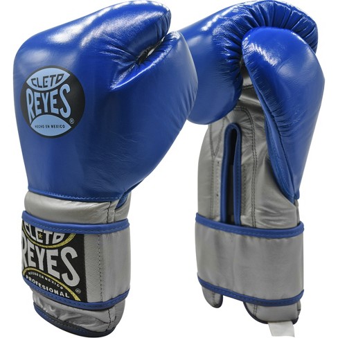 Cleto Reyes Hook And Loop Leather Training Boxing Gloves - Blue