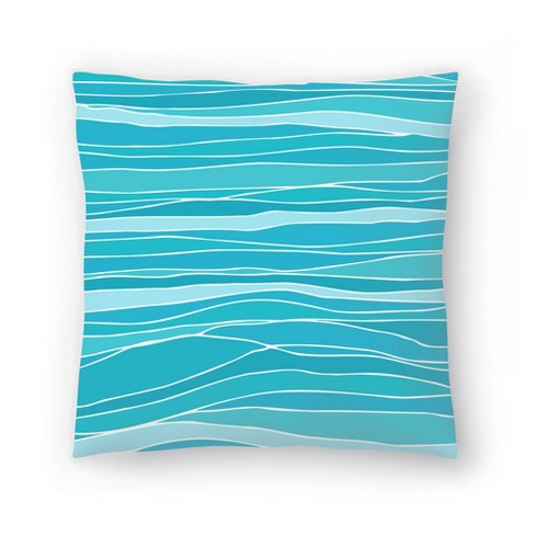 Blue Throw Pillows, Turquoise Gray White and Teal Coastal Beach