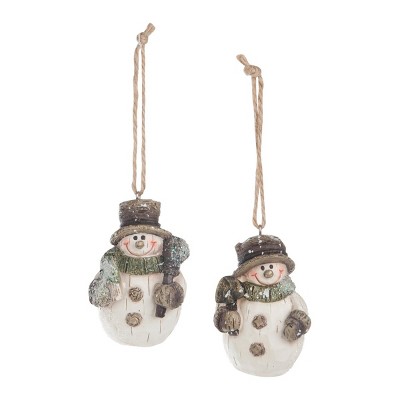 Gallerie II Rustic Snowman Ornament A/2