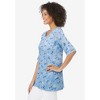 Woman Within Women's Plus Size Pointelle Scoopneck Tee - 4 of 4