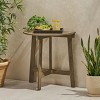NicBex Outdoor Side Tables Half-Round Folding Bistro Table, Space-Saving Acacia Wood Patio Table for Balcony & Breakfast Nooks - 2 of 4