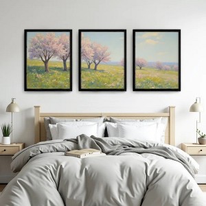 Floral Canvas Wall Art with Strong Artistic and Visual Aesthetics,3 - Pieces - 1 of 4