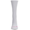 Memoi Women's Ribbed Performance Combed Cotton Blend Moderate Compression Crew Socks Gray Heather Marled 9-11 - 2 of 4