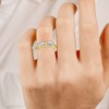 Pompeii3 3/4Ct Jade Diamond Wedding Stackable Ring 14k Gold or Platinum Lab Created - 4 of 4