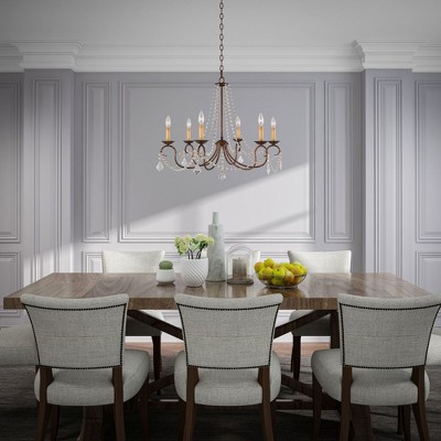 Venetian Golden Bronze Crystal Mini Chandelier