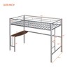 NicBex Full Size Loft Bed with Desk,Metal Full Loft Bed with Built-in Study Area,Ladder & Safety Rails,Industrial Loft Bed for Small Spaces - 4 of 4