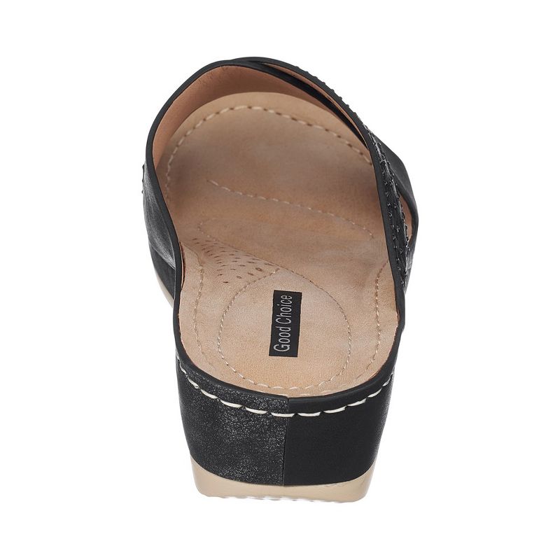 GC Shoes Isabella Embellished Comfort Slide Wedge Sandals, 3 of 6