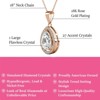 Attop 18k rose gold plated imitation diamond crystal teardrop pendant necklace - 2 of 4