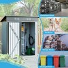 5x3 Ft Metal Storage Shed, Waterproof Outdoor Tool Storage Cabinet Garden Shed With Lockable Hinged Doors, For Backyard Patio Lawn - 2 of 4