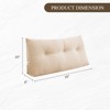 Bekrvio Corduroy Bed Wedge Pillow, Headboard Bolster Back Rest Cushion Pillow of Sofa Bed - 4 of 4