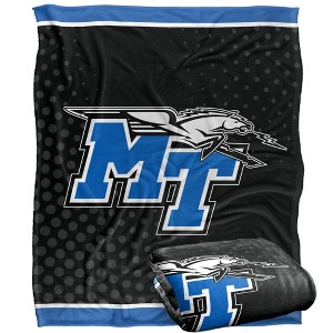 Middle Tennessee State University Logo Dots Silky 50x60 Blanket, 1 Sided - 1 of 4