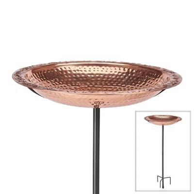 BBG18 18" Pure Copper Bird Bath on Garden Pole - Good Directions