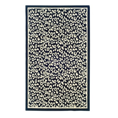 4'8"x7'6" Capri Rug Black/White - Linon